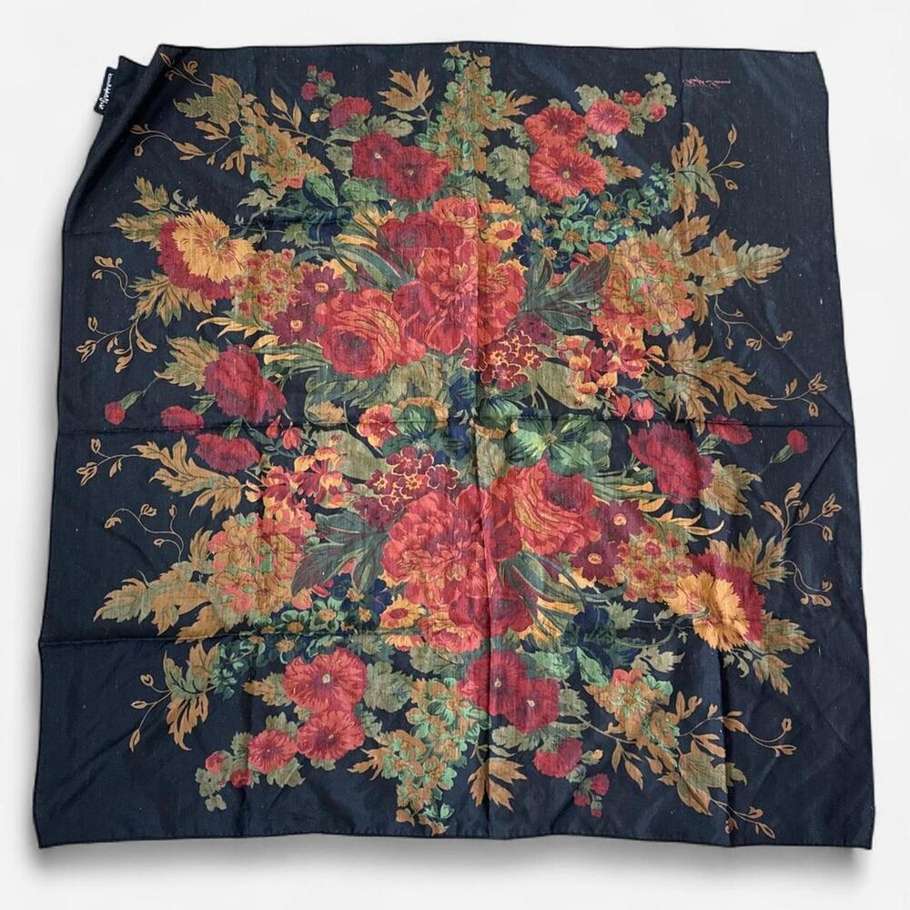 Vintage polo ralph lauren floral print square scarf